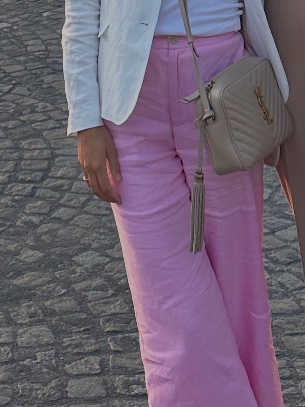ANTONIO MELANI Dusty Pink Wide-Leg Linen-Blend Pants and Top!!